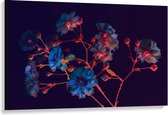 Canvas  - Takje met Witte Bloemen - 120x80cm Foto op Canvas Schilderij (Wanddecoratie op Canvas)
