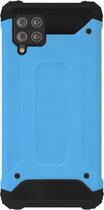 - WLONS Rubber Kunststof Bumper Case Hoesje Geschikt voor Samsung Galaxy A42 - Blauw