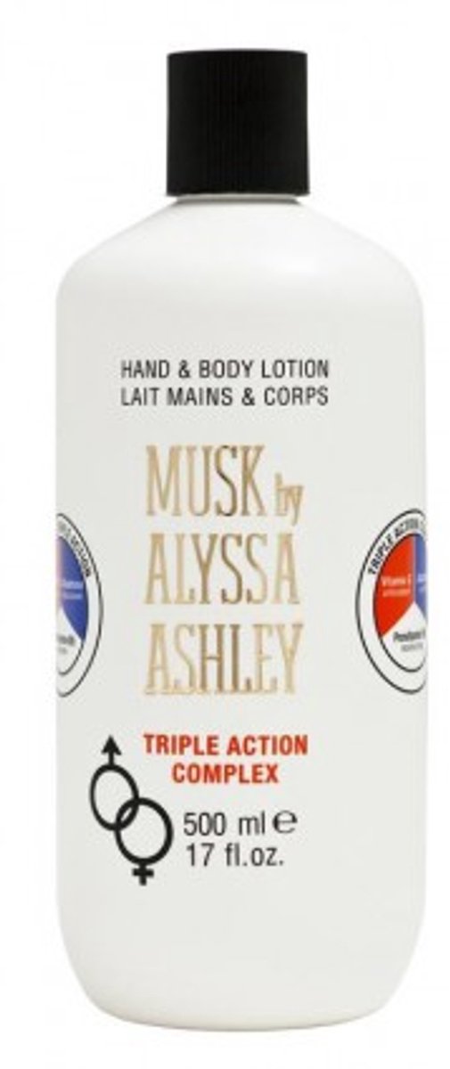 Alyssa Ashley Musk - Hand & Body Triple Action lotion - 500 ml
