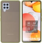 BestCases -  Samsung Galaxy A42 5G Hoesje - Samsung Galaxy A42 5G Hard Case Telefoonhoesje - Samsung Galaxy A42 5G Backcover - Groen