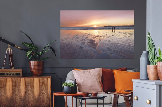 Stickers muraux - Film autocollant - Plage - Soleil - Mer - 120x80 cm - Film adhésif - Stickers muraux Chambre d'enfant - Papier peint autocollant