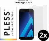 Samsung A7 2017 Screenprotector Glas - 2x - Pless®