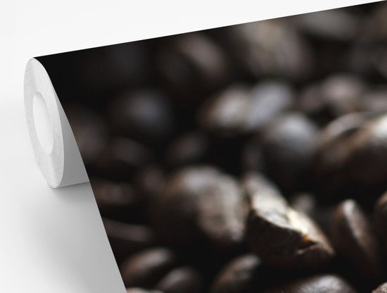 Papier peint photo vinyle - Grains de café torréfiés marron foncé au goût amer largeur 450 cm x hauteur 300 cm - Tirage photo sur papier peint (disponible en 7 tailles)