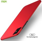 Voor Galaxy S20 + MOFI Frosted PC Ultradunne harde hoes (rood)