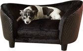 Enchanted hondenmand sofa ultra pluche snuggle wicker bruin - 68x41x38 cm