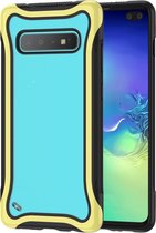 Voor Galaxy S10 + Blade Series transparant acryl beschermhoes (geel)