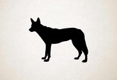 Silhouette hond - Tamaskan Dog - Tamaskan-hond - XS - 23x30cm - Zwart - wanddecoratie