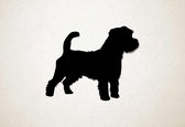 Silhouette hond - Russell Terrier - XS - 24x30cm - Zwart - wanddecoratie