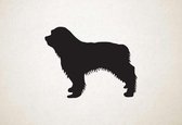 Silhouette hond - Pyrenean Shepherd - Pyreneese herder - M - 60x77cm - Zwart - wanddecoratie