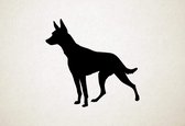 Silhouette hond - Andalusian Hound - Andalusische hond - L - 75x78cm - Zwart - wanddecoratie