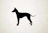 Silhouette hond - Xoloitzcuntli - XS - 23x30cm - Zwart - wanddecoratie