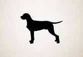 Silhouette hond - Wirehaired Vizsla - Ruwharige Vizsla - M - 60x83cm - Zwart - wanddecoratie