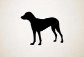 Silhouette hond - Tyrolean Hound - Tiroler windhond - XS - 24x30cm - Zwart - wanddecoratie