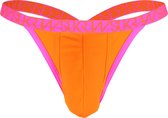 Sukrew - Bubble Thong BLOC - Oranje/Roze - Maat M - Herenstring - Mannen string