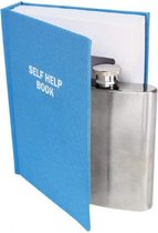 Suck Uk Heupfles In Boek 120 Ml 14,5 Cm Staal Blauw/Zilver