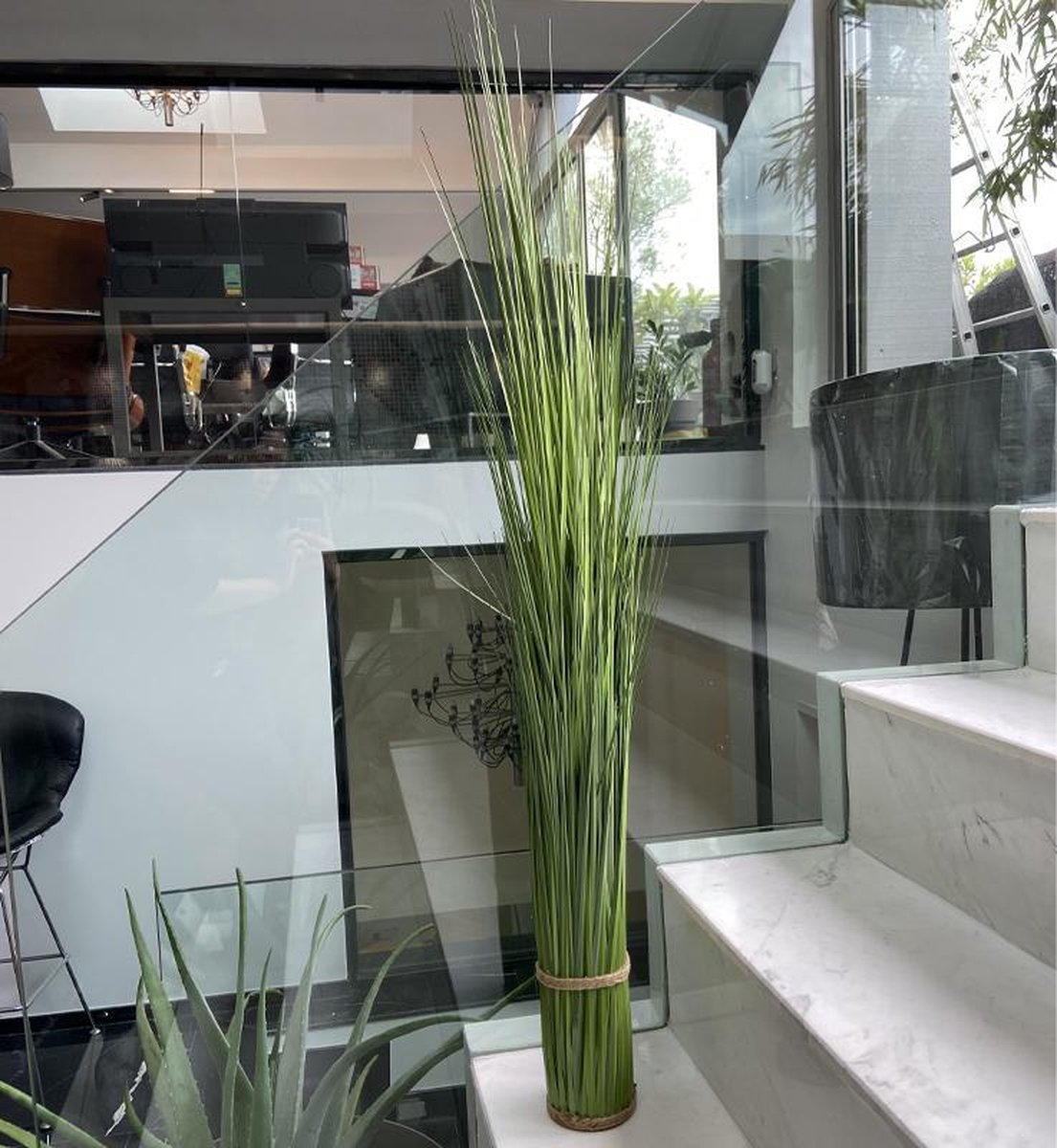 Kunstplant - Plant-chenille H. 119cm - Kunststof - Wit - SILUMEN