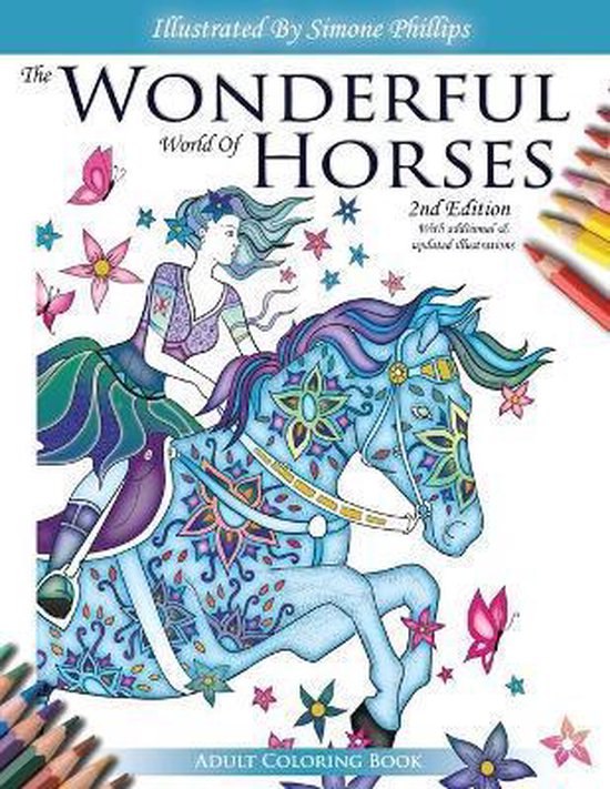 The Wonderful World of Horses - Adult Coloring Book - 2nd Ed ... - cover