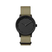 LEFF amsterdam - T32 - Horloge - Nylon - Zwart/Zandkleurig - Ø 32mm