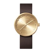 LEFF amsterdam - D38 - Horloge - Leer - Goud/Bruin - Ø 38mm