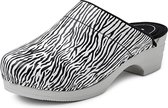 Bighorn - 5030 clog buigzame zool wit/zebra