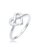 Elli Ring Dames Weidepretzel Hartknoop in 925 Sterling Zilver