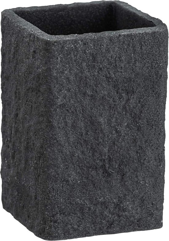 Wenko Tandenborstelhouder Villata 7,5 X 10 Cm Polyresin Zwart
