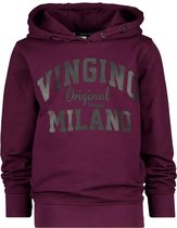 Vingino Logo Hoody Jongens Trui - Aubergine Red - Maat 176