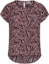 Jacqueline de Yong T-shirt Jdypiper S/s Top Wvn Noos 15234106 Black/woodrose Zebra Dames Maat - M