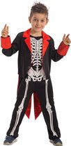 Carnival Toys Kostuum Skelet Junior Polyester Zwart/rood Mt 4 Jaar