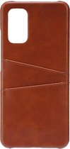 Shop4 - Samsung Galaxy A32 Hoesje - Harde Back Case Cabello met Pasjeshouder Bruin