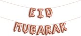 Ramadan decoratie: Eid mubarak folieballon rose gold