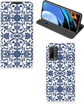 Book Case Xiaomi Poco M3 | Redmi 9T Telefoon Hoesje Flower Blue