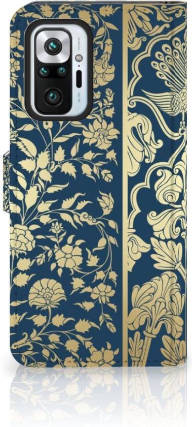 Portefeuille Livre Xiaomi Redmi Note 10 Pro Coque Téléphone Fleurs D'Or