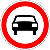Geslotenverklaring auto's sticker, C6 50 mm - 10 stuks per kaart