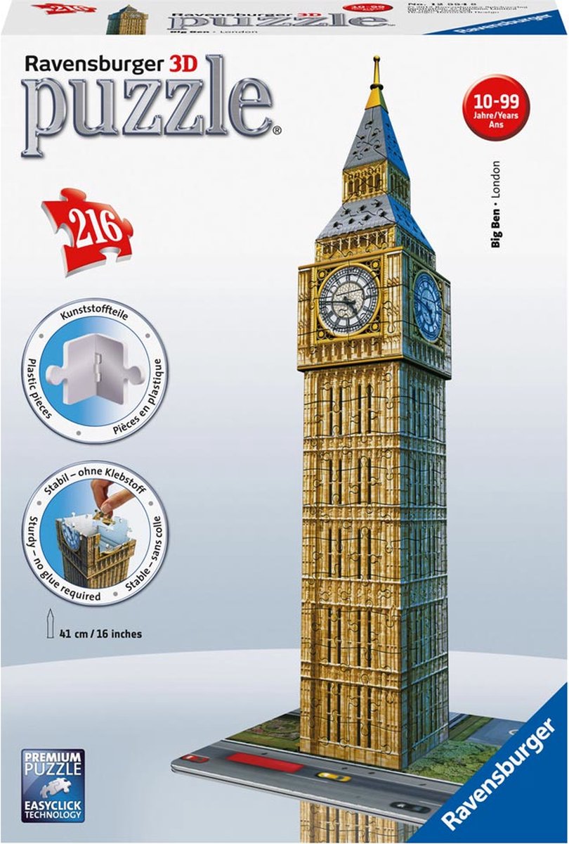 Ravensburger Big Ben- 3D puzzel gebouw - 216 stukjes | bol.com