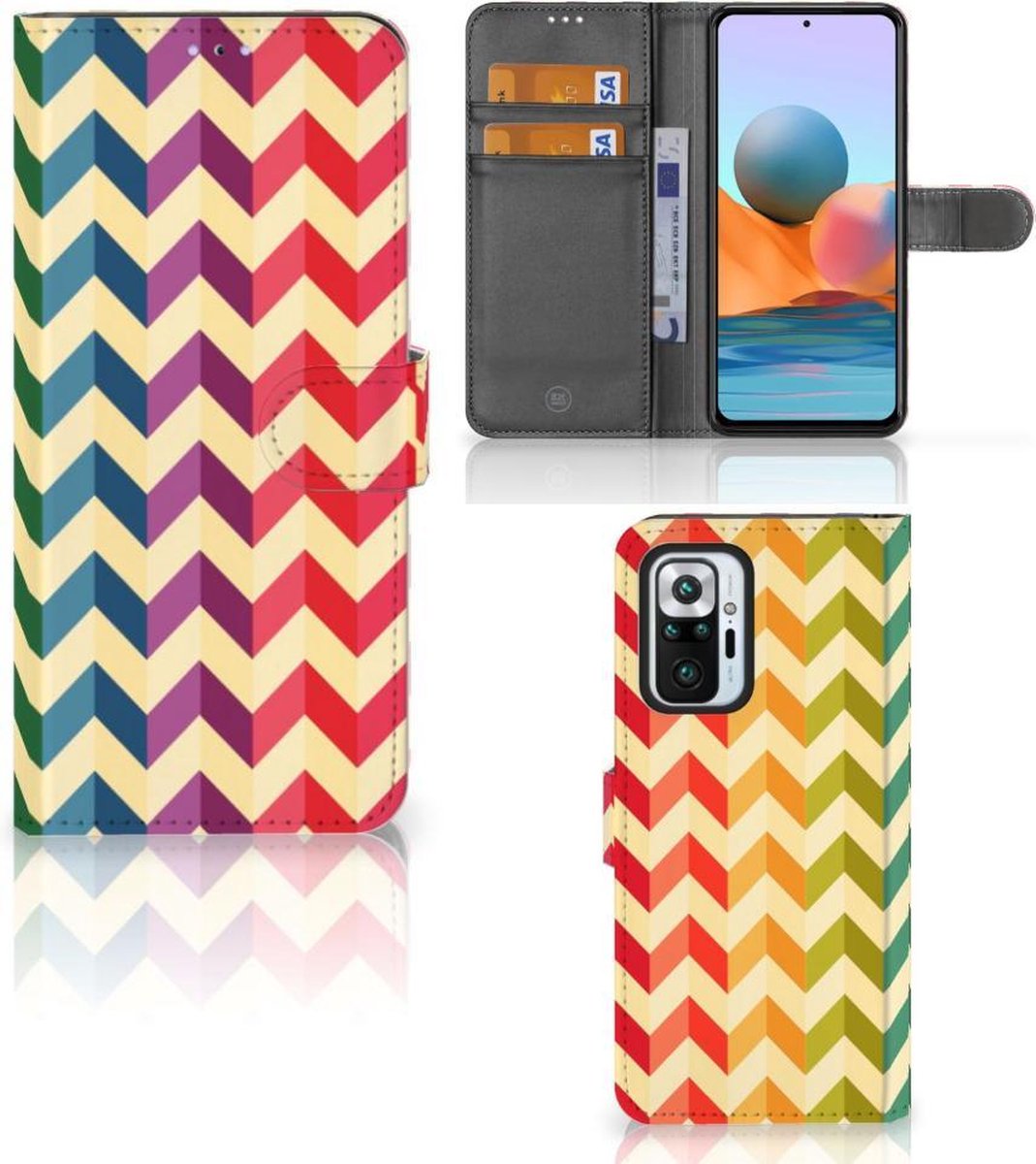 Xiaomi Redmi Note 10 Pro Telefoon Hoesje Zigzag Multi Color