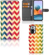 Flip Case pour Xiaomi Redmi Note 10 Pro Coque Zigzag Couleur