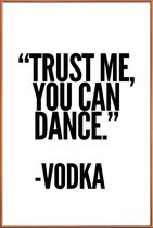 JUNIQE - Poster met kunststof lijst Vodka -30x45 /Wit & Zwart