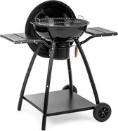 Houtskool BBQ met Deksel + Zijplanken 43,5 cm + 35cm - Houtskool barbecue Groot