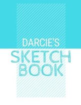 Darcie's Sketchbook: Personalized blue sketchbook with name: 120 Pages