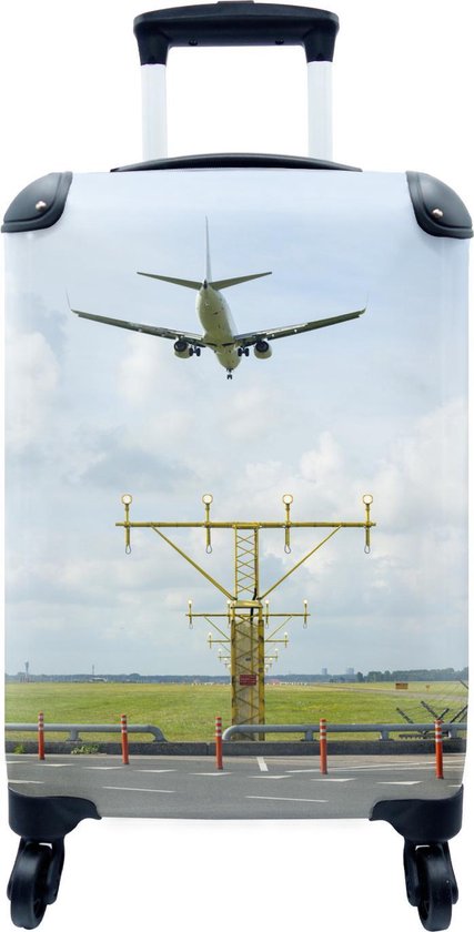 Koffer - Dalend vliegtuig op weg naar Schiphol - Past 55x40x20 cm en | bol.com
