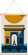 JUNIQE - Posterhanger Paris 64 -30x45 /Geel & Ivoor