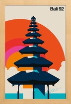 JUNIQE - Poster in houten lijst Bali 92 -40x60 /Kleurrijk