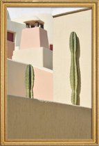 JUNIQE - Poster met houten lijst Hidden Gems -40x60 /Ivoor & Roze