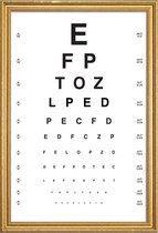 JUNIQE - Poster met houten lijst Oogposter -30x45 /Wit & Zwart