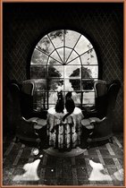 JUNIQE - Poster met kunststof lijst Room Skull -30x45 /Wit & Zwart