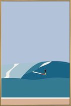 JUNIQE - Poster met kunststof lijst Fornøjelse Surf No. 03 -40x60