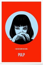 JUNIQE - Poster Mia Wallace Pulp Fiction -13x18 /Rood