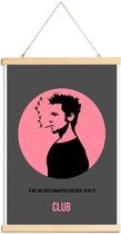 JUNIQE - Posterhanger Fight Club -30x45 /Roze & Zwart