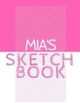 Mia's Sketchbook: Personalized Crayon Sketchbook with Name: 120 Pages